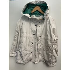 Coach Rain Coats | Coach Cream and Green Rain Jacket Slicker | Size L